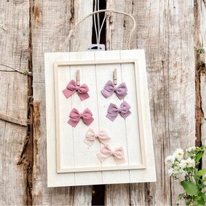 LALA Mini Waffle set Of 3 colors Hair Bows for kids